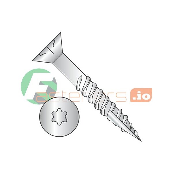 Newport Fasteners Wood Screw, #8, 1-1/4 in, Plain 18-8 Stainless Steel Flat Head Torx Drive, 1500 PK 976936 - main